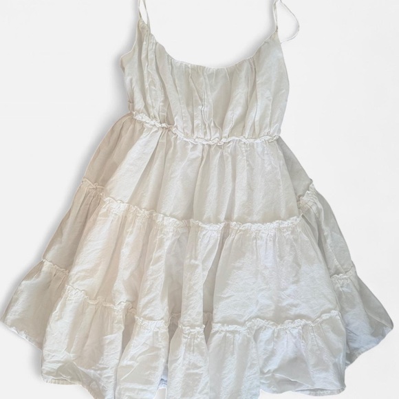 White Summer Babydoll Dress - Picture 2 of 5